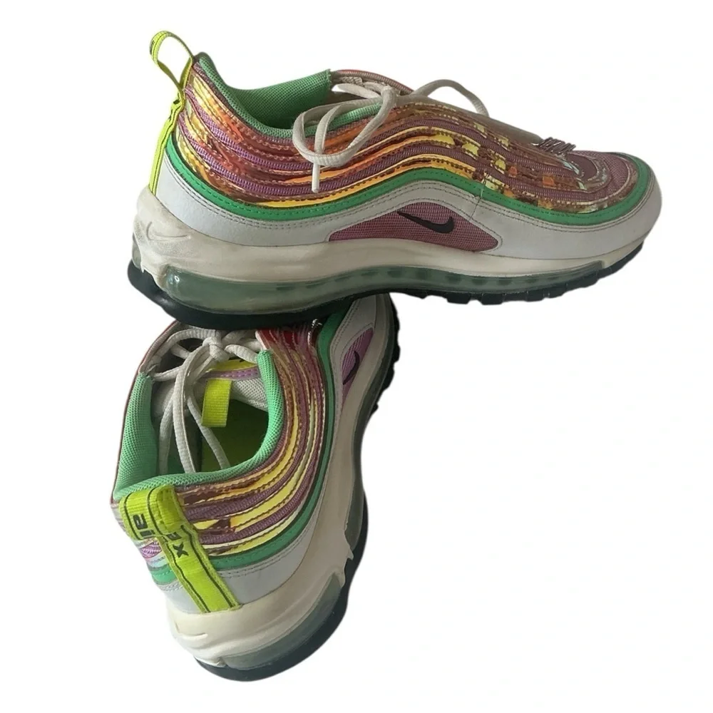 Nike AirMax 97 Neon Multi Colors Sneakers Shoes Size 9.5